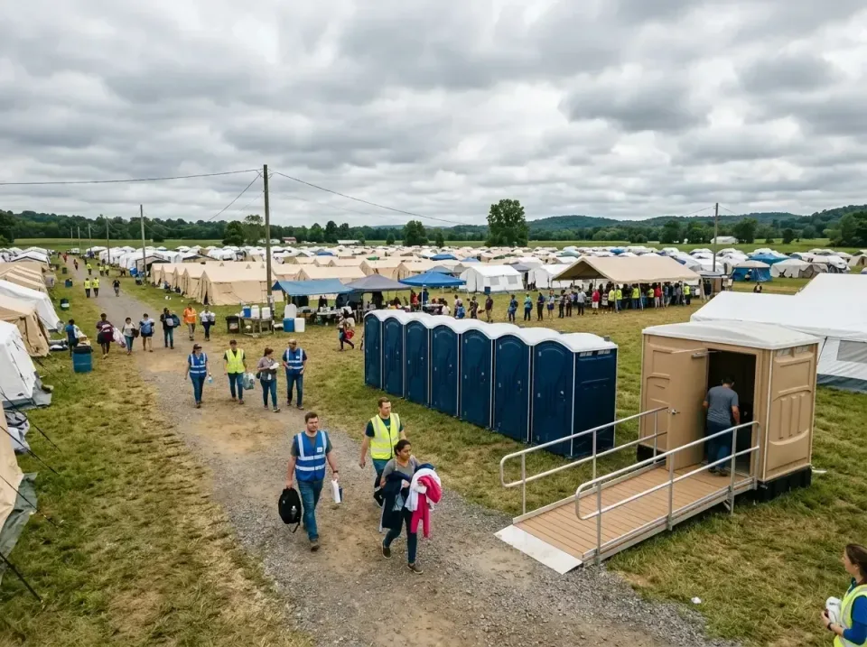 disaster-relief-camp-restrooms-010 — frequently asked questions, Dumpster & Portable Bathrooms Rental in Lowell, AR
